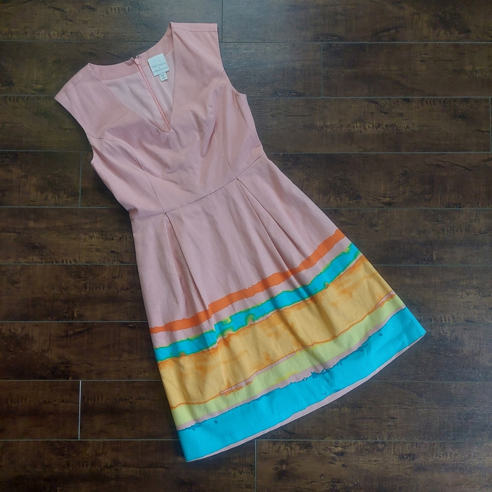 Anthropologie Tracy Reese Painterly Pleated Dress Size 0